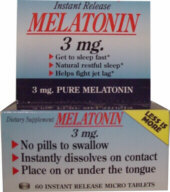 Melatonin (60 instant dissolving micro tabs, 3 mg each)